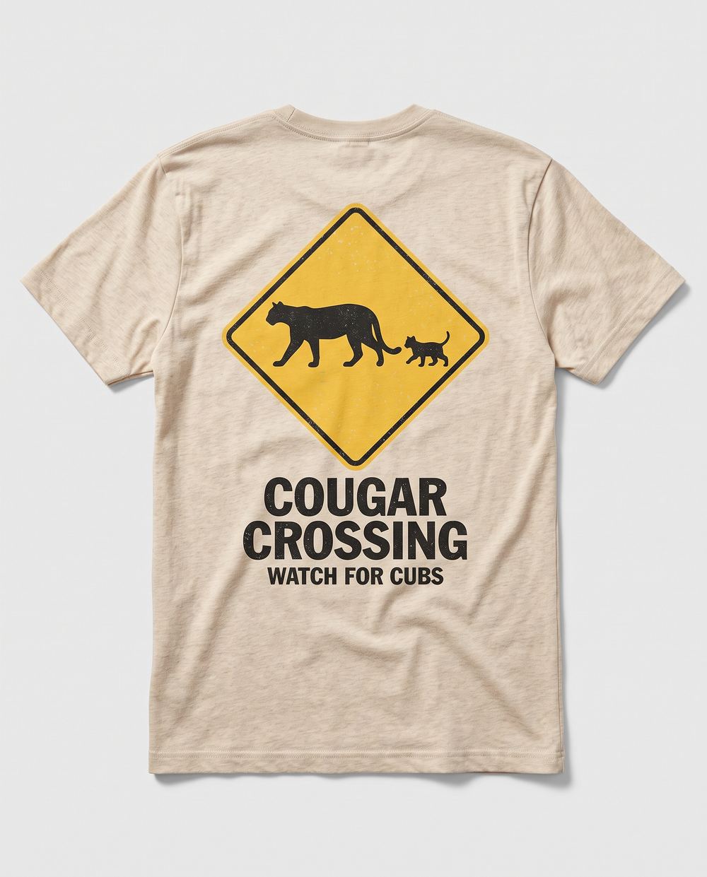 Cougar Crossing, Watch For Cubs back print concept