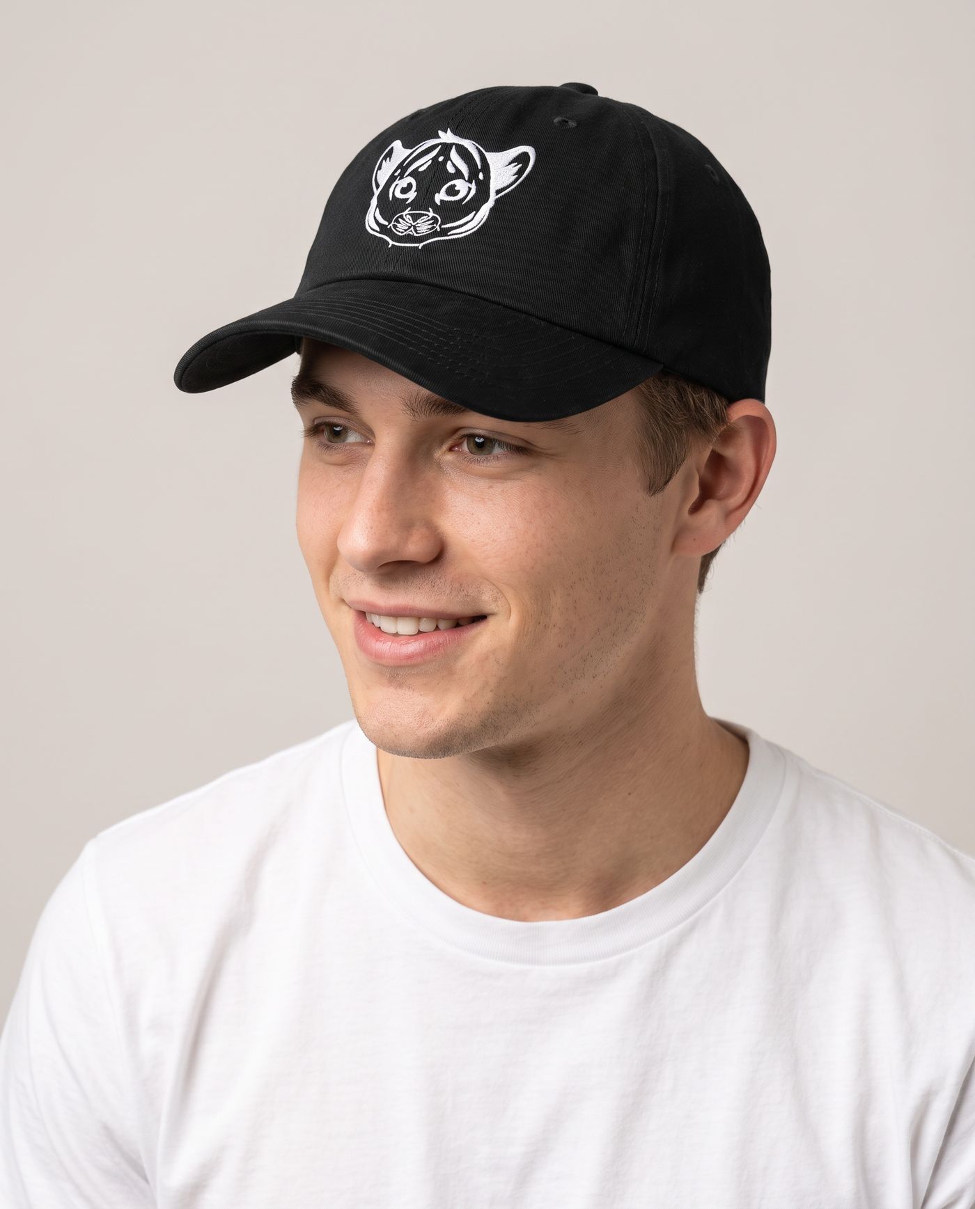 Black dad hat with embroidered cub logo